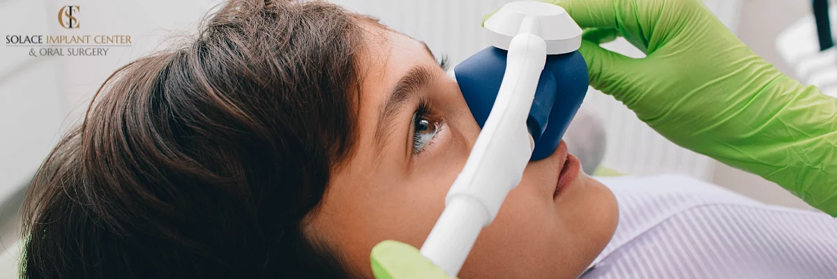 a child receiving nitrous oxide sedation